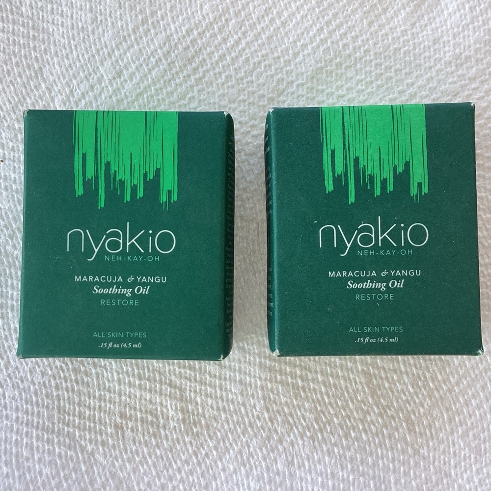 Nyakio Maracuja & Yangu Soothing Oil .15 fl oz two pc set new
